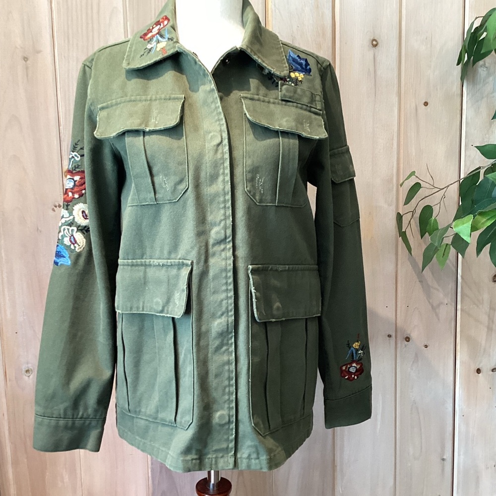 Anthropologie Dolan Embroidered Utility Jacket - Picture 5 of 12